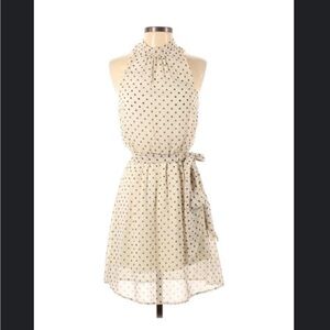 Sweet Pea Cream and Black Polka Dot Mini Dress